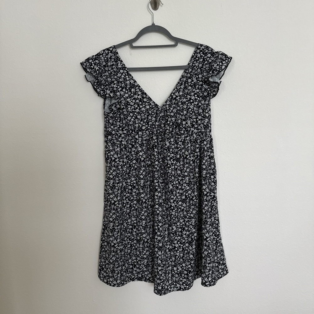 Floral Black Dress